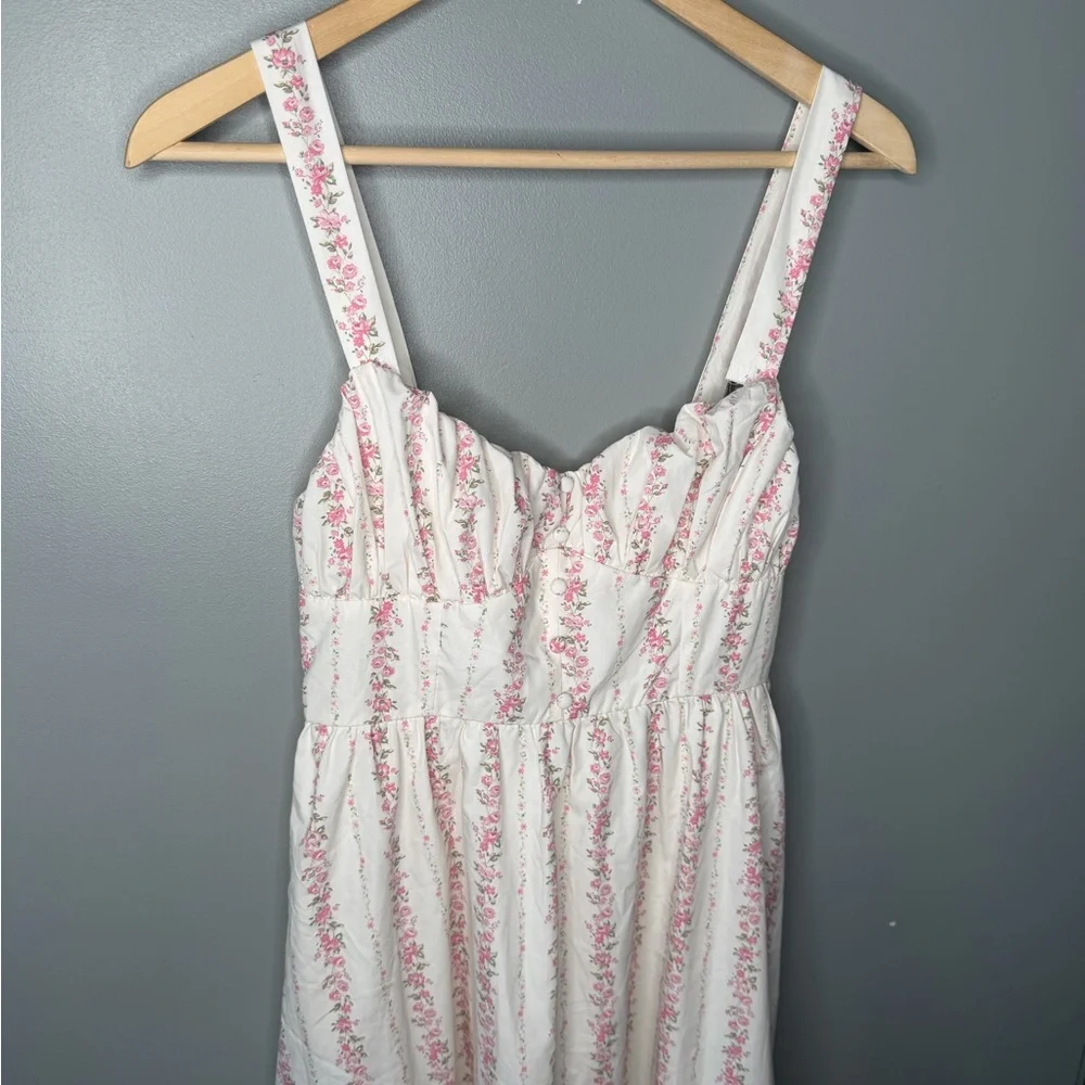 NWT Blu Pepper Ribbon Floral Midi Dress - Flawed - Picture 9 of 14